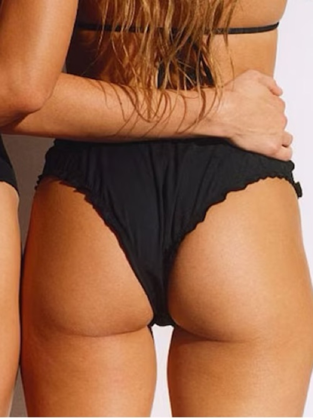 Pure Black Cheeky Frankies Bikinis Hudson Bikini Bottom